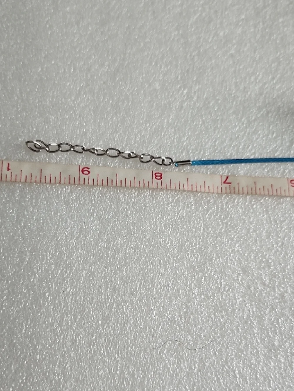 Hand Crafted White Duck Charm Bracelet / Anklet with Blue Cord